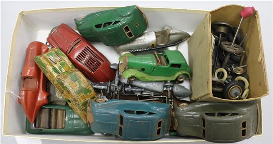 A pre-war collection of mostly schuco toy cars